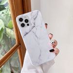 Ottwn Glossy Marble Phone Case For iPhone 12 Pro Max 11 Pro Max X XR XS Max 7 8 Plus SE 2020 Fashion Marble Stone Soft IMD Cover